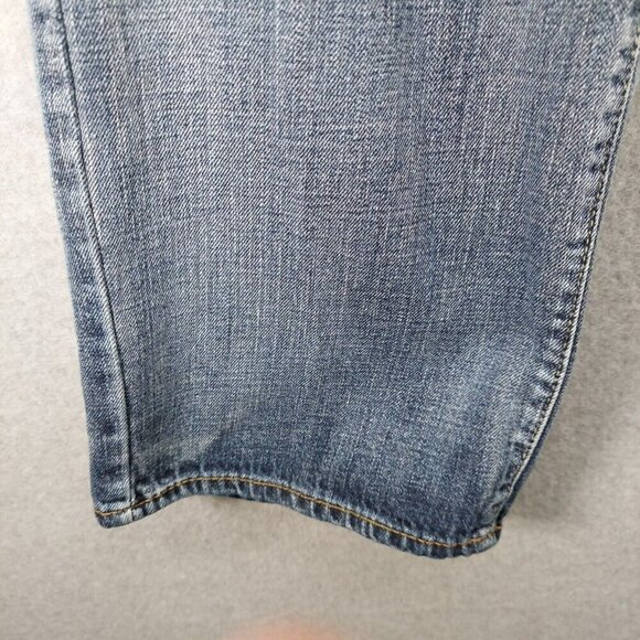 Men's 34x34 Carbon Regular Distressed Washed  Blue Jeans  Actual 34x32 5 Pocket - Picture 4 of 16